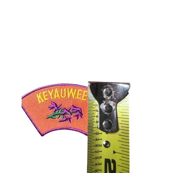 NEW Tribal Native American Keyauwee Indians 2" Embroidered Patch Badge Orange - Picture 3 of 3